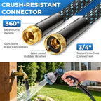 Non-Expandable Garden Hose – Ultra Lightweight & Leak-Proof Kink-Free Water Hose with 10-Function Spray Nozzle – Wear-Resistant Hybrid Hose for Yard, Lawn, Car Wash & Outdoor Use – 100 ft - Image 3