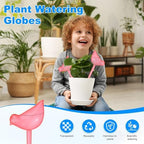 M METERXITY 6-Pack Plant Watering Globes, 9.8 Inch Plastic Bird Shape Self Watering Planter Insert for Indoor/Outdoor Pots, Self Water Devices Decorative Garden Stake [Pink] - Image 2