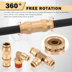 CheeMuii 60 Pcs Brass DOT Air Line Fittings Kit DOT Push to Connect Fitting - Image 5