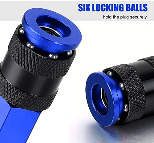 Aluminum Air Fittings, 1/4" NPT, 25 Pieces, Blue - Image 4