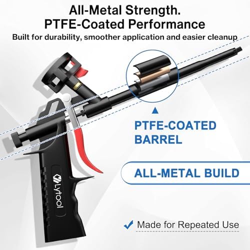 Lytool 2 Pack Reusable Spray Foam Gun with 12.6" Extension Tubes & Brush - Image 4
