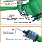 Agricultural Irrigation Sprinkler, Heavy-Duty Impulse Impact Sprinkler with Pressure Gauge and Replacement Nozzle, 360° Rotary Large-Area Watering Spray, Flange Connection, for Farm Lawn Garden - Image 2
