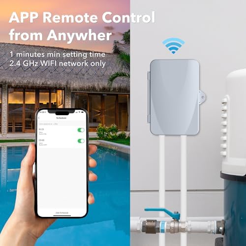 BN-LINK Pool Pump Timer, Outdoor Indoor Smart Wi-Fi Timer Box, 2HP 40A Max, 120, 240, 277 VAC, for Pool Pump, Water Heater, Fans, SPA, APP Remote Control, Compatible with Alexa, Google Assistant - Image 4