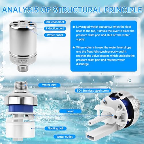 4Pack Float Valve 304 Stainless Steel Automatic Water Float Valve 1/2" 3/4" - Image 4