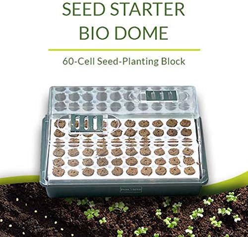 Park Seed Bio Dome Seed Starter Kit with 60 Cell Planting Block, Base Tray, Humidity Dome & 60 Bio Sponges - Image 2
