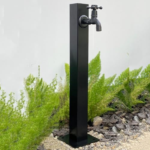 304 Stainless Steel Garden Water Column - Freestanding Vertical Fountain & Antifreeze Dispenser, Lock Faucet Hose Stand for Outdoor Use, Durable Water Feature for Gardens by Unknown