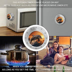 Mechanical Kitchen Timers for Cooking,Dusk Dolphin Printed 60 Minute Magnetic Countdown Timer,Cute Cooking Timers with Alarm,Stainless Steel Time Timer Manual No Batteries Required - Image 4