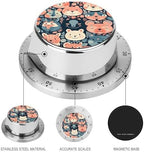 Mechanical Kitchen Timers for Cooking,Animal Face Pattern Printed 60 Minute Magnetic Countdown Timer,Cute Cooking Timers with Alarm,Stainless Steel Time Timer Manual No Batteries Required - Image 3