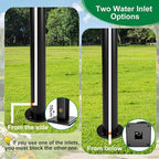 Outdoor Garden Irrigation Spigot Freestanding Garden Tap with Spray Gun, Black Stainless Steel Water Column, Weatherproof Hose Bib Patio, Lawn, Car Washing, Pet Bathing(Style 2,Height: 95cm/37.4in) - Image 4