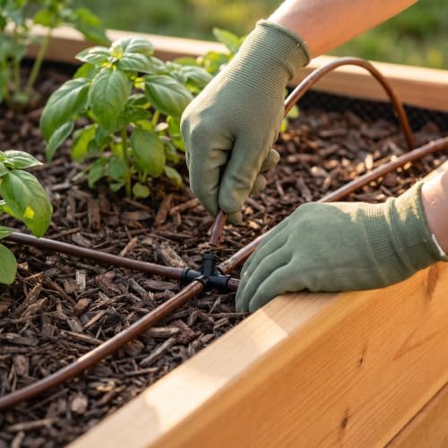 1/4 Inch Brown Drip Irrigation Tubing PVC Garden Watering Line 100ft - Image 7