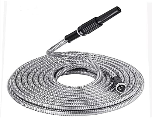 HOSTIC 100 FT 304 Stainless Steel Hose Flexible Lightweight Metal Garden Hoses Portable water pipe Suitable for Indoor and Outdoor by HOSTIC