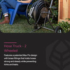 Yard Butler Hose Cart, Metal Hose Caddy, 2 Wheels, 200 Feet - Image 2