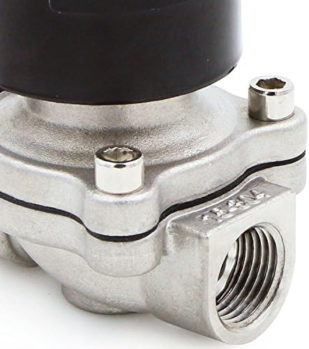 U.S. Solid Stainless Steel Electric Solenoid Valve 110VAC Normally Closed Air Water (1/2 Inch) - Image 6