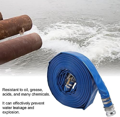 Lay Flat Hose PVC 51Mm 6Bar Durable High Pressure Pump Drain Hose for Pool Drain 30M - Image 3