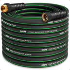 Heavy Duty Garden Hose 73ft, NON-EXPANDABLE Flexible Water Hose, Kink Resistant Lightweight Hybrid Hose, Leakproof Hose Male to Female Fittings by EOOIOGARDEN