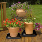 Abaodam 2 Pack Square Plant Saucer 13.77 inch Plant Tray for Potted Plants Plastic Planter Drip Trays for Indoor Outdoor Use Water Catcher to Keep Floors Clean - Image 3