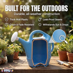 PMU 2 Gallon Watering Can - Garden Watering Can for Indoor & Outdoor Plants - Plastic Water Can with Detachable Sprinkler Head - Large Water Pot, Made in USA - Blue Pkg/3 - Image 4