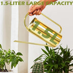 Watering Can for Indoor Plants, 50 oz/1.5L Stainless Steel Watering Can Pot with Long Spout, Garden Watering Cans with Comfortable Handle for Indoor House Plants Bonsai Flower Decorative - Image 2