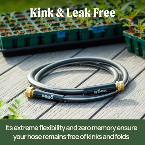 Vego Garden Leader Hose 6ft with Brass Thread and Swivel Grip Sleeve, 5/8" Leader Garden Water Hose with Male to Female Fittings for Garden & Yard - Image 5
