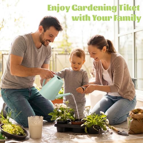 4 Pack Watering Can for Indoor Plants, 1.8L/60oz Small Plastic Water Cans with Long Spout, Lightweight Pitcher for House Plants, Garden Flowers, Mint Green - Image 6