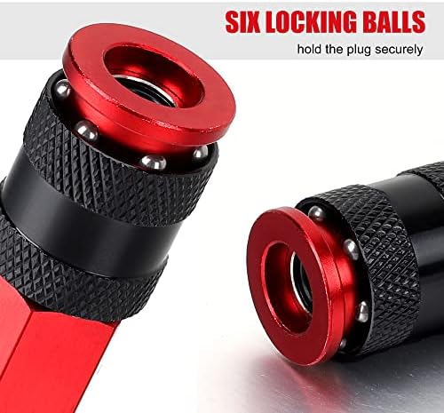 Aluminum Air Fittings, 1/4" NPT, 25 Pieces, Red - Image 4