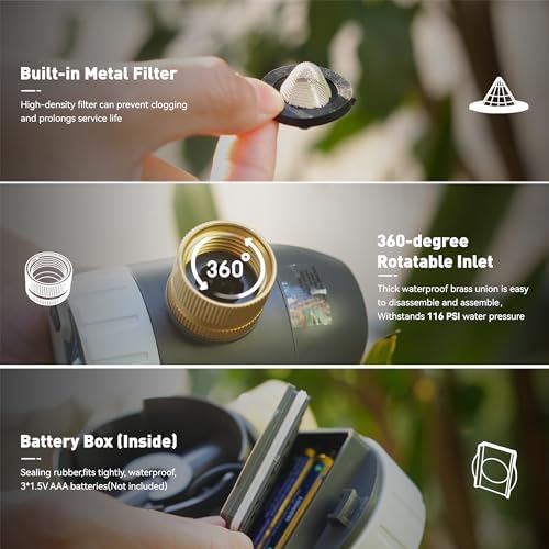 RAINPOINT WiFi Sprinkler Timer Irrigation System Automatic Garden Watering Brass Inlet 20 Separate Schedules - Image 2