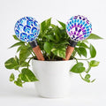 Decorative Mosaic Plant Watering Globes, 2 Pack Automatic Self Watering Spikes with Terracotta Stakes for Indoor Outdoor Garden Plants, Multi by Chonsun