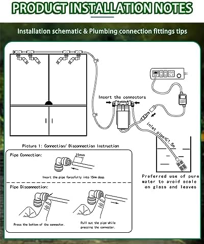 Reptile Mister Automatic Misting System, Reptile Humidifiers for Terrariums, Reptile Misting System with Programmable Timer & 6PCS Adjustable 360° Nozzles, for a Variety of Reptiles/Amphibians/Herbs - Image 5