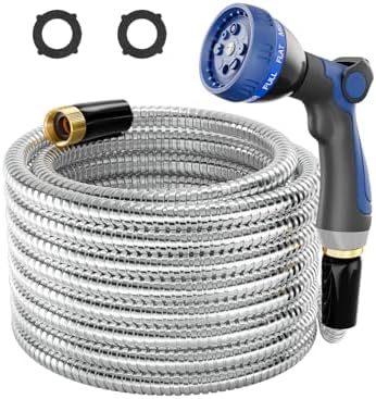 SPECILITE 1/2"x 25FT 304 Stainless Steel Metal Hose with Blue Nozzle by SPECILITE