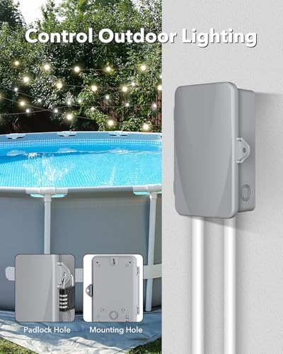 BN-LINK Pool Pump Timer, Heavy Duty Outdoor Smart Wi-Fi Timer Box, 2HP 40A Max, 120, 240, 277 VAC, for Pool Pump, Water Heater, Fans, SPA, Compatible with Smart Phone, Alexa, Google Assistant - Image 4