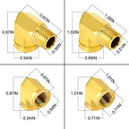GASHER 26PCS Brass Pipe Fitting Kit, Hex Bushing, Reducer Adapter, Hex Nipple, 90 Degree Barstock Street Elbow - Image 2