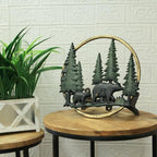 Zeckos Garden Hose Holder Black Bears in Forest 11 Inch Cast Iron - Image 4