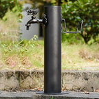 Pool Fountain Acrylic Waterfall Spillway Decorative Water Feature,Stainless Steel Vertical Garden Water Column with Copper Faucet, Freestanding Hose Stand for - Image 7