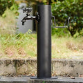 Pool Fountain Acrylic Waterfall Spillway Decorative Water Feature,Stainless Steel Vertical Garden Water Column with Copper Faucet, Freestanding Hose Stand for by Unknown