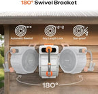 Retractable Garden Hose Reel, 1/2 Inch x 85 ft Wall Mounted, Heavy Duty Garden Hose Reel with 9 Patterns Nozzle, Any Length Lock, Upgraded Slow Return System and 180°Swivel Bracket (1/2" 85FT) - Image 3