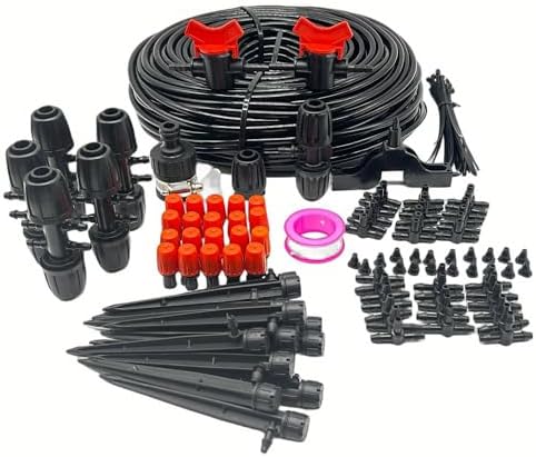 Drip Irrigation Kit, 200Ft+132pcs Garden Watering Automatic System - Micro DIY Irrigation Tubing Kits for Plants Flower Bed, Patio, Lawn (VariantValue) by WOVSTNOV