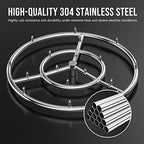 Skyflame 18 Inch Round Stainless Steel Fire Pit High Flame Burner Ring - Image 5