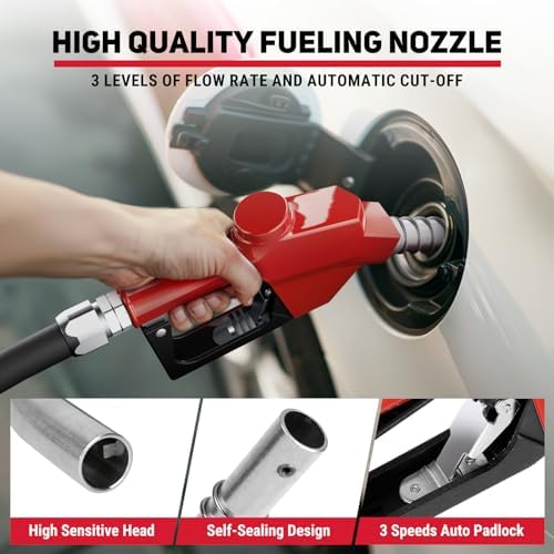 Diesel Fuel Hose Reel 1" x 50', Retractable with Nozzle - Image 6