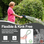 125ft 304 Stainless Steel Garden Hose, Heavy Duty Flexible Metal Water Pipe with Nozzles, Never Kink & Tangle, Puncture Resistant for Yard Outdoor (Silver) - Image 2