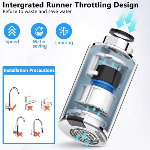 Touchless Automatic Faucet Adapter: Touchless Faucet Motion Sensor Adapter Tap Autowater for Kitchen Bathroom Sink, M22 M24 Tap Nozzle - Image 3