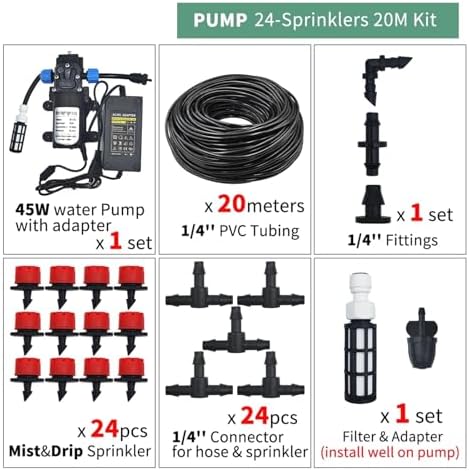 Garden Supplies 50M-5M DIY Drip Irrigation System Automatic Watering Garden Hose Micro Drip Watering Kits with Adjustable Drippers Nozzle(KIT002-20M) - Image 2