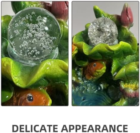 2pcs Crystal Ball Ornament Fountain Sphere for Indoor Office Xmas Decor - Image 3