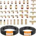 CheeMuii 43Pcs Brass DOT Air Line Fittings with 1/4" & 3/8" DOT Air Hoses by CheeMuii