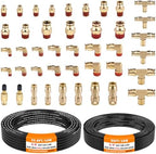 CheeMuii 43Pcs Brass DOT Air Line Fittings with 1/4" & 3/8" DOT Air Hoses by CheeMuii