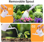 Metal Watering Can for Outdoor Plants, Galvanized Steel Watering Can with Removable spout, 1 Gallon,Perfect Home & Garden Décor White - Image 4