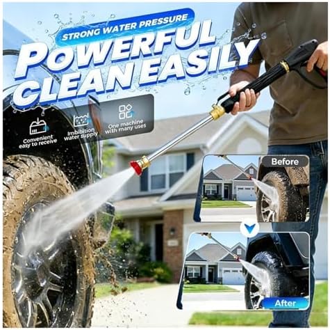 Jet Nozzle Power Washer for Garden Hose with 3 High-Pressure Nozzles, Pressure Washer, Hose Sprayer Nozzle with Adjustable Spray Patterns for Garden Watering, Car Washing, Patio and Pet(2pcs) - Image 2