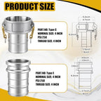 2 Set 4 Inch Camlock Fittings Type C&E - Image 2