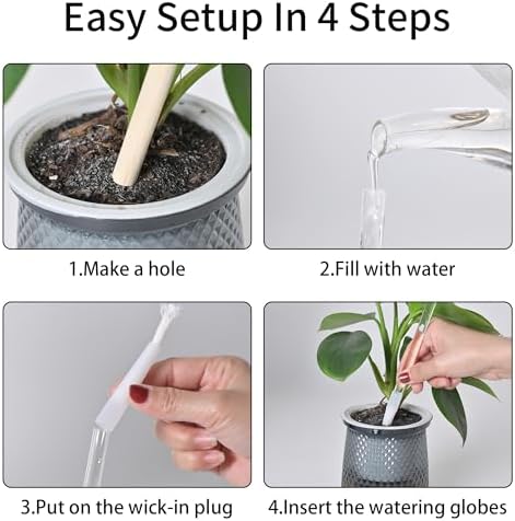 13oz Large Self Watering Globes,Glass Automatic Plant Waterer,Up to 2 Weeks - Image 4