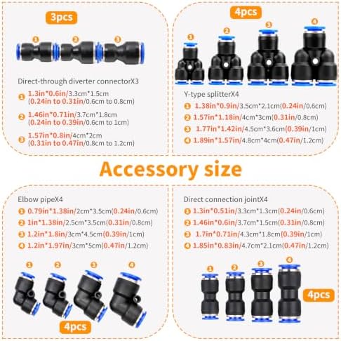 2 PCS Push to Connect Fittings Air Line Disconnect Tool Kit - Image 4