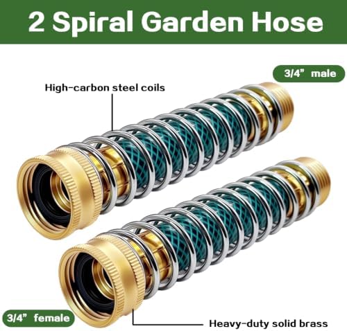 Garden Hose Splitter with 2 Pcs Garden Hose Coiled Spring Protectors - Image 3